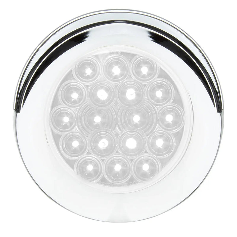75888 Fleet Series 4" Flange Mount LED Light w/ Twist-On Bezel & 3 Wires, Red/Clear 4" ROUND Lavender