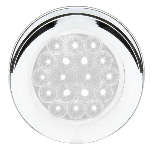 75888 Fleet Series 4" Flange Mount LED Light w/ Twist-On Bezel & 3 Wires, Red/Clear 4" ROUND Lavender