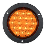 75890 Fleet Series 4" LED Light w/ Black Flange Mount & 3 Wires, Amber Coral