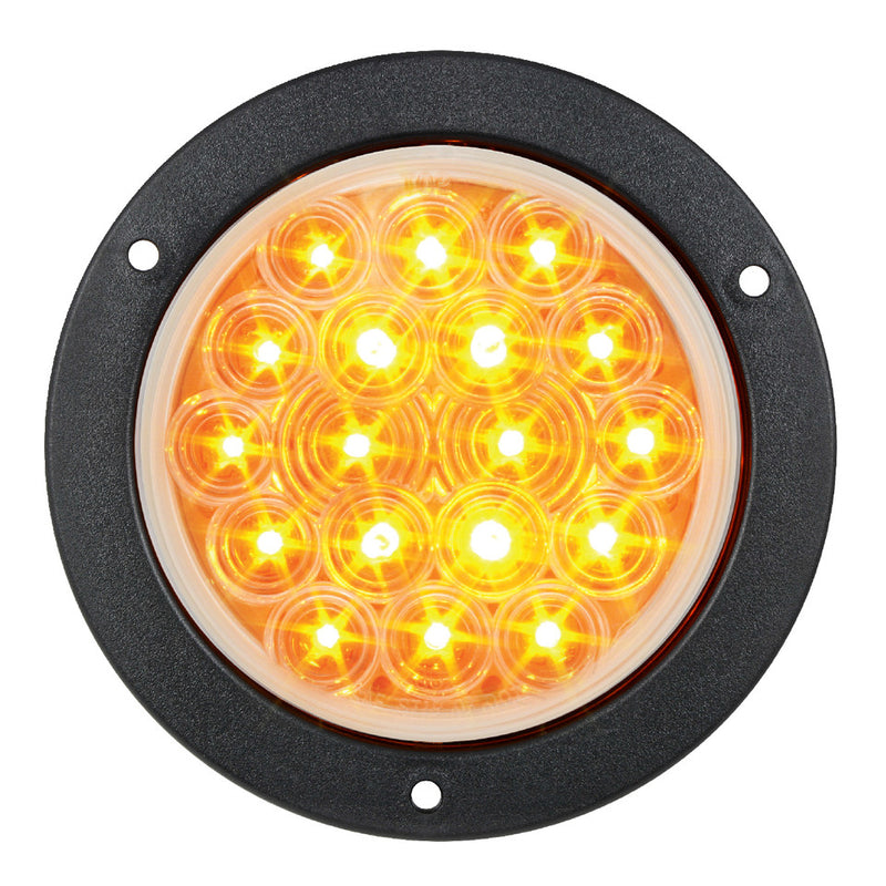 75891 Fleet Series 4" LED Light w/ Black Flange Mount & 3 Wires Sandy Brown