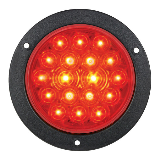 75892 Fleet Series 4" LED Light w/ Black Flange Mount & 3 Wires Firebrick