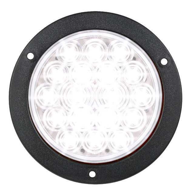 75894 Fleet Series 4" LED Light w/ Black Flange Mount & 3 Wires, White/Clear Dark Slate Gray