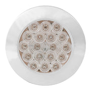 75901 Fleet Series 4" Flange Mount LED Light w/ Twist-On Bezel & 3-Pin Plug, Amber/clear 4" ROUND Light Gray