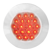 75903 Fleet Series 4" Flange Mount LED Light w/ Twist-On Bezel & 3-Pin Plug, Red/Clear 4" ROUND Chocolate