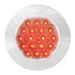 Chocolate 4" FLEET RED/CLEAR 18 LED FLANGE MOUNT W/ CR. BEZEL 3PIN 4" ROUND