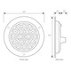 75910 Fleet Series 4" LED Light w/ Black Flange Mount & 3-Prong Plug, Amber Light Gray
