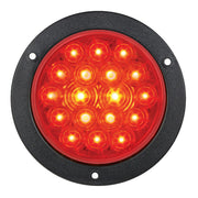 75912 Fleet Series 4" LED Light w/ Black Flange Mount & 3-Prong Plug, Red Firebrick