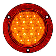 75915 Fleet Series 4" Flange Mount LED with Reflector Ring, Amber Black