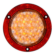 75916 Fleet Series 4" Flange Mount LED with Reflector Ring, Amber/Clear Sandy Brown