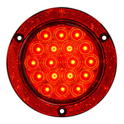 75917 Fleet Series 4" Flange Mount LED with Reflector Ring, Red Black