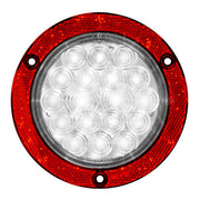 75919 Fleet Series 4" Flange Mount LED with Reflector Ring, White/Clear Light Gray