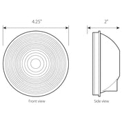 75920 One LED Series 4" Single LED Light, Amber 4" ROUND Black