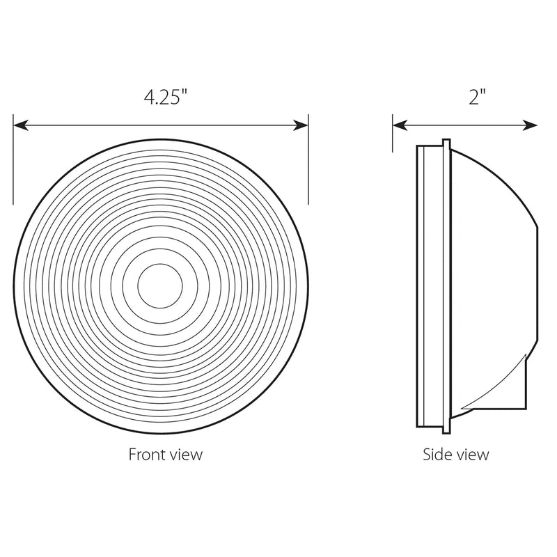 75920 One LED Series 4" Single LED Light, Amber 4" ROUND Black