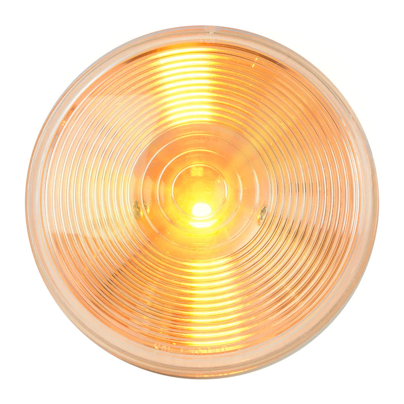 75921 One LED Series 4" Single LED Light, Amber/Clear 4" ROUND Light Goldenrod