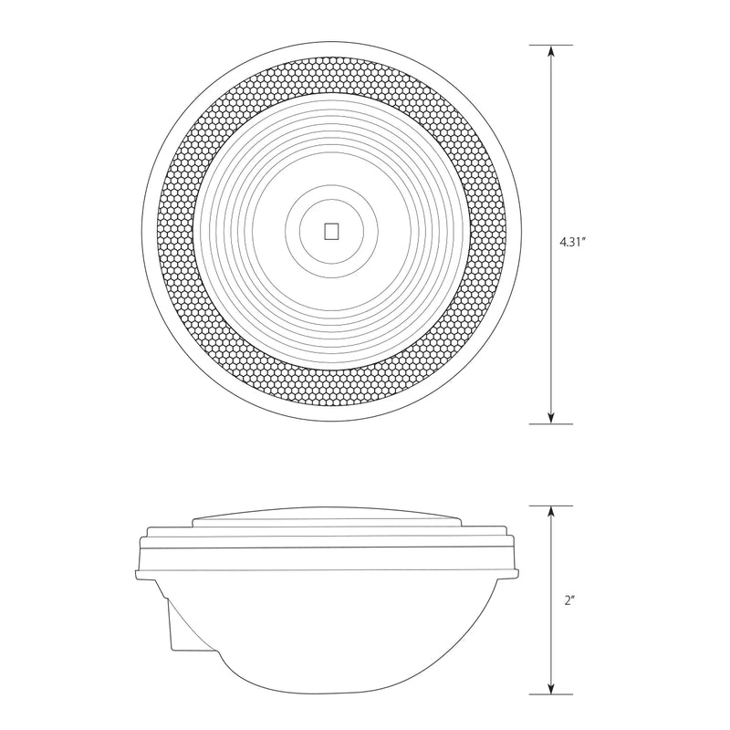 75925 Reflective Series 4" LED Light with Reflective Ring Lens, Red 4" ROUND Dark Slate Gray