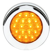 75955 Fleet Series 4" Flange Mount LED Light w/ Twist-On Bezel & 3-Pin Plug, Amber 4" ROUND Orange