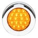 Orange 4" FLEET AMBER/AMBER 18 LED FLANGE MT. W/VISOR BEZEL 3PIN 4" ROUND