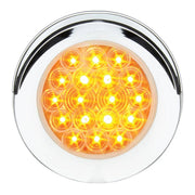75956 Fleet Series 4" Flange Mount LED Light w/ Twist-On Bezel & 3-Pin Plug, Amber/Clear 4" ROUND Beige