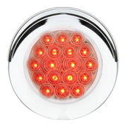 75958 Fleet Series 4" Flange Mount LED Light w/ Twist-On Bezel & 3-Pin Plug, Red/Clear 4" ROUND White Smoke