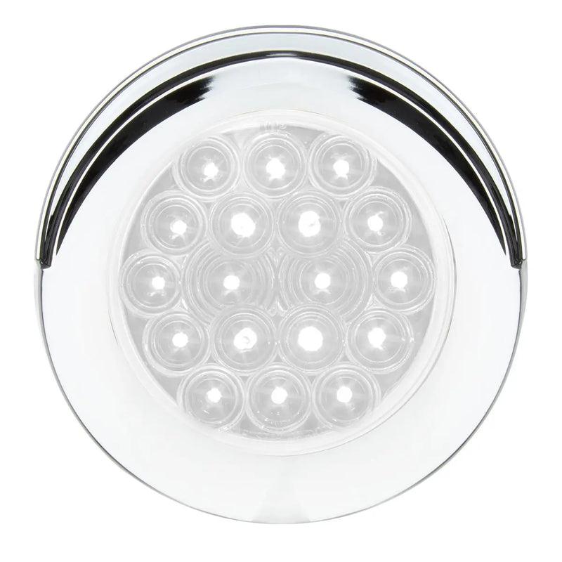 75959 Fleet Series 4" Flange Mount LED Light w/ Twist-On Bezel & 3-Pin Plug, White/Clear 4" ROUND Lavender