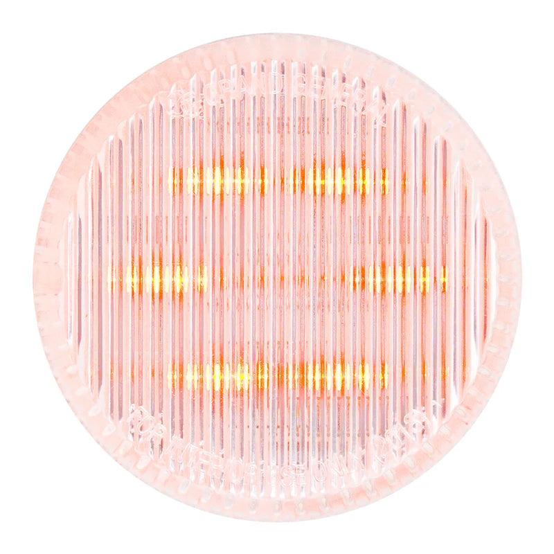 75981 2" AMBER/CLEAR 6 LED SEALED LIGHT, HIGH/LOW, 3 WIRES 2" ROUND Bisque