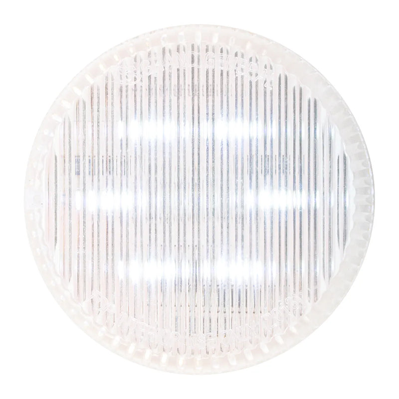 75984 2" WHITE/CLEAR 6 LED SEALED LIGHT, HIGH/LOW, 3 WIRES 2" ROUND White Smoke