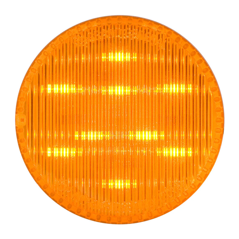 75990 2-1/2" Dual Function LED Lights, Amber 2.5" ROUND Dark Orange