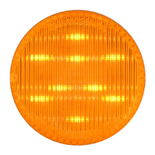 Dark Orange 75990 2-1/2" AMBER/AMBER 9 LED SEALED LIGHT, HIGH/LOW 3 WIRES 2.5" ROUND
