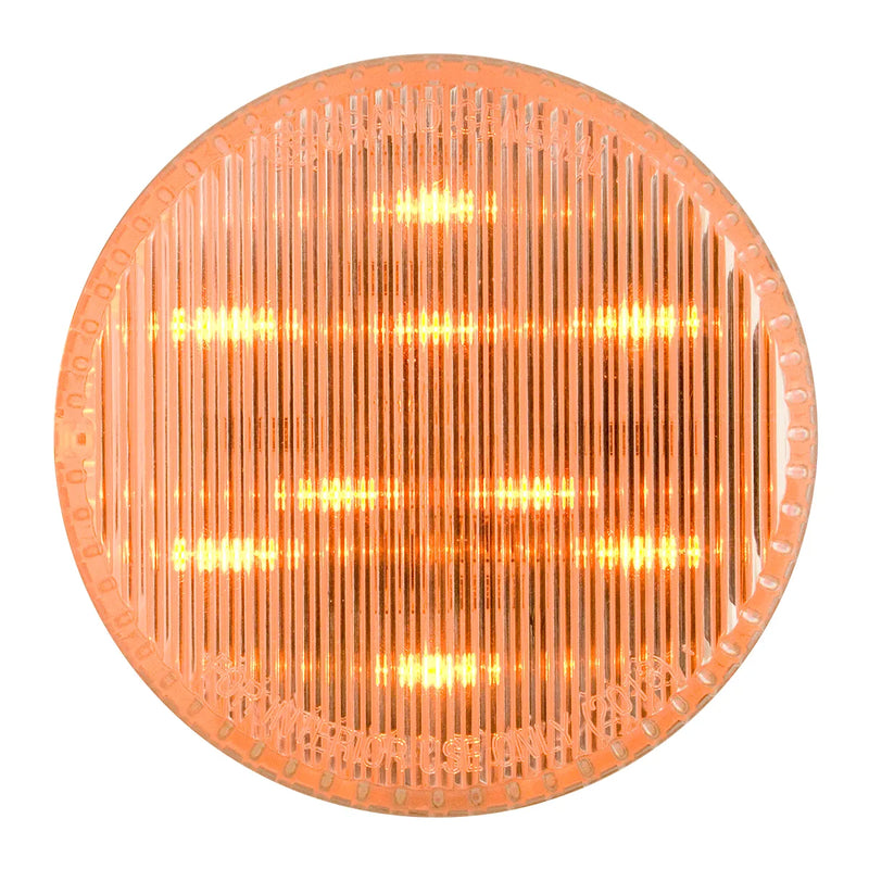 759912-1/2" Dual Function LED Lights, Amber/Clear 2.5" ROUND Sandy Brown