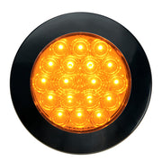 75995 Fleet Series 4" Flange Mount LED Light w/ Twist-On Bezel & 3-Pin Plug,Amber Black