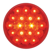 76015 Fleet Series 4" LED Light with 3-Prong Round Plug, Red 4" ROUND Firebrick