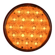 76017 Fleet Series 4" LED Light with 3-Prong Round Plug, Amber 4" ROUND Chocolate