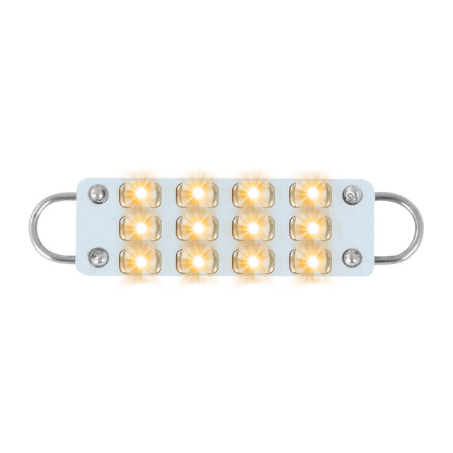 76020 561 Dome Type 12 LED Light Bulb, Amber Light Gray