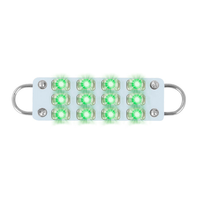 76022 561 Dome Type 12 LED Light Bulb, Green Light Gray