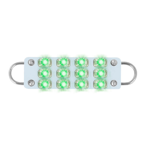 76022 561 Dome Type 12 LED Light Bulb, Green Light Gray