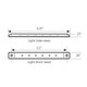 76030 Ultra Thin LED Light Bar 6-1/4" L, Amber Lavender