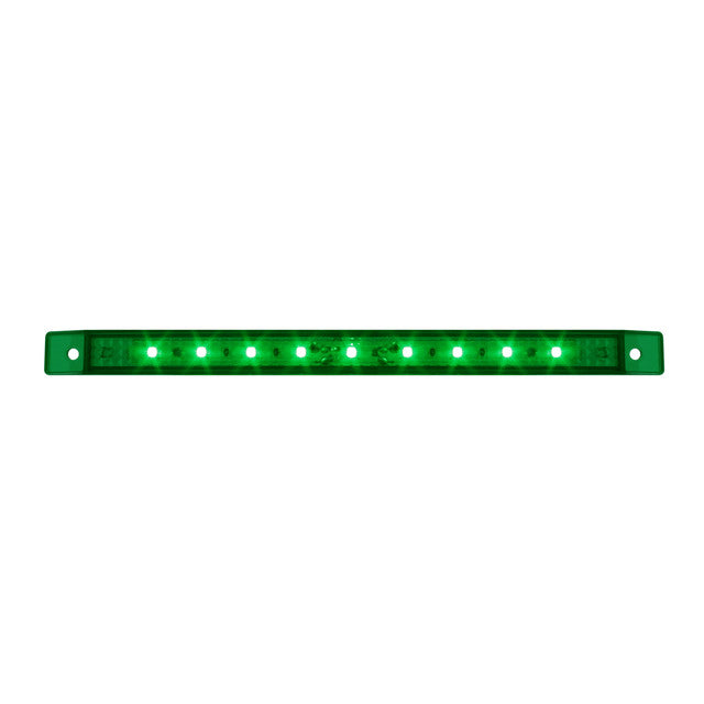 76053 Ultra Thin LED Light Bar 8-1/4" L, Green Dark Green