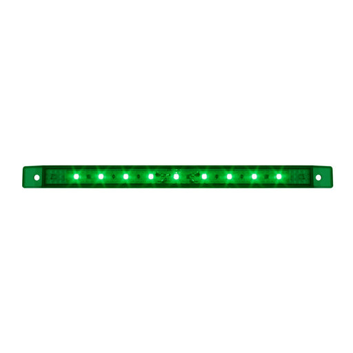 76053 Ultra Thin LED Light Bar 8-1/4" L, Green Dark Green