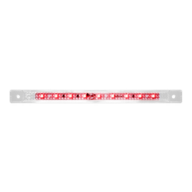 76055 Ultra Thin LED Light Bar 8-1/4" L, Red/Clear Light Gray