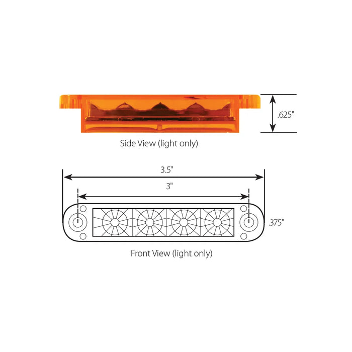 Dark Slate Gray 3-1/2″ Marker & Turn LED Light (Choose a Color) AMBER/AMBER,AMBER/CLEAR,RED/RED,RED/CLEAR,WHITE/CLEAR,BLUE/BLUE,GREEN/GREEN,AMBER/AMBER (W/BEZEL),AMBER/CLEAR (W/BEZEL),RED/RED (W/BEZEL),RED/CLEAR (W/BEZEL),WHITE/CLEAR (W/BEZEL),BLUE/BLUE (W/BEZEL),GREEN/GREEN (W/BEZEL)