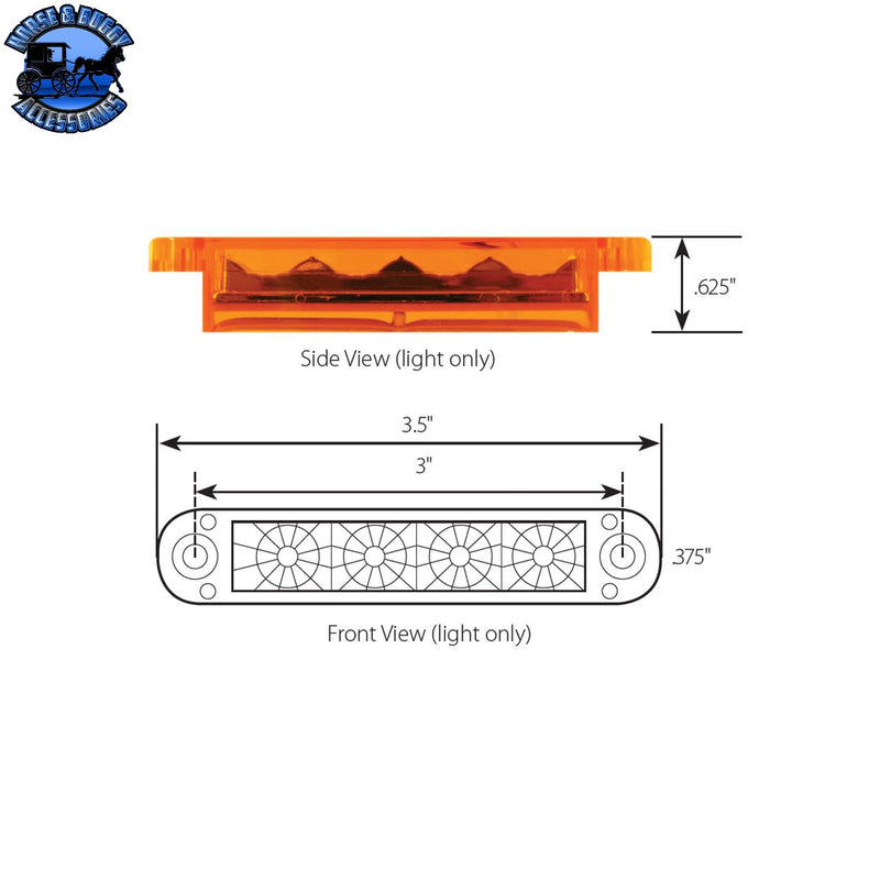 3-1/2" Marker & Turn LED Light (Choose a Color)