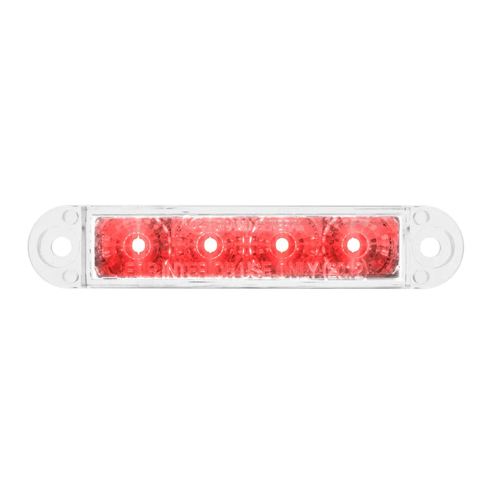 Antique White 3-1/2″ Marker & Turn LED Light (Choose a Color) RED/CLEAR