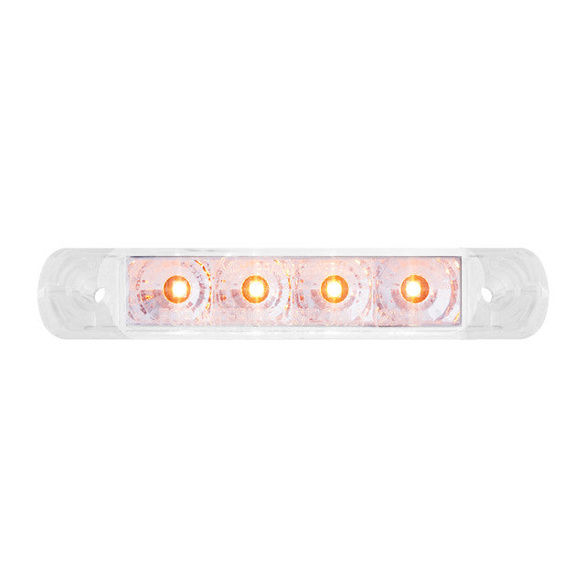 76081 Spyder Series 4" Surface Mount LED Light, Amber/Clear Antique White