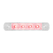 76083 Spyder Series 4" Surface Mount LED Light, Red/Clear Light Gray