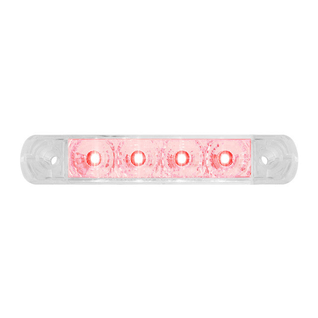 76083 Spyder Series 4" Surface Mount LED Light, Red/Clear Light Gray