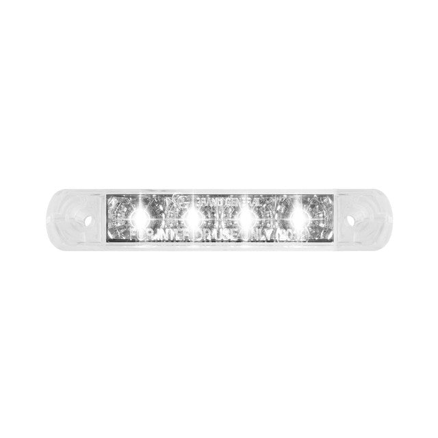 76084 Spyder Series 4" Surface Mount LED Light, White/Clear Light Gray
