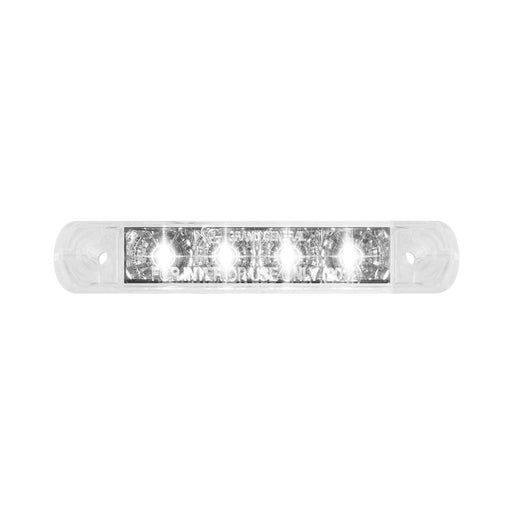 76084 Spyder Series 4" Surface Mount LED Light, White/Clear Light Gray