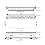 76141 Spyder Series 6-1/2" Dual Function LED Light Bar, Amber/Clear 6 1/2" LIGHT BAR White Smoke