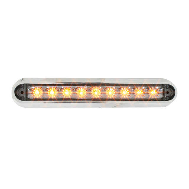 76091 Spyder Series 6-1/2" Dual Function LED Light Bar, Amber/Clear Light Gray