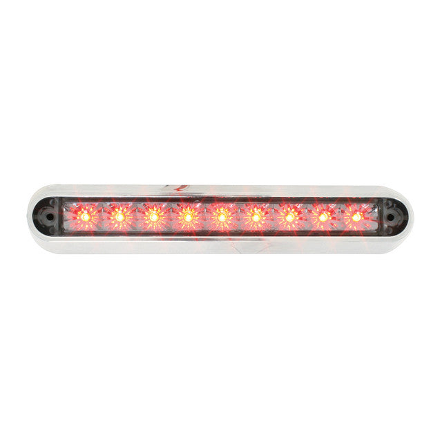 76093 Spyder Series 6-1/2" Dual Function LED Light Bar, Red/Clear Light Gray